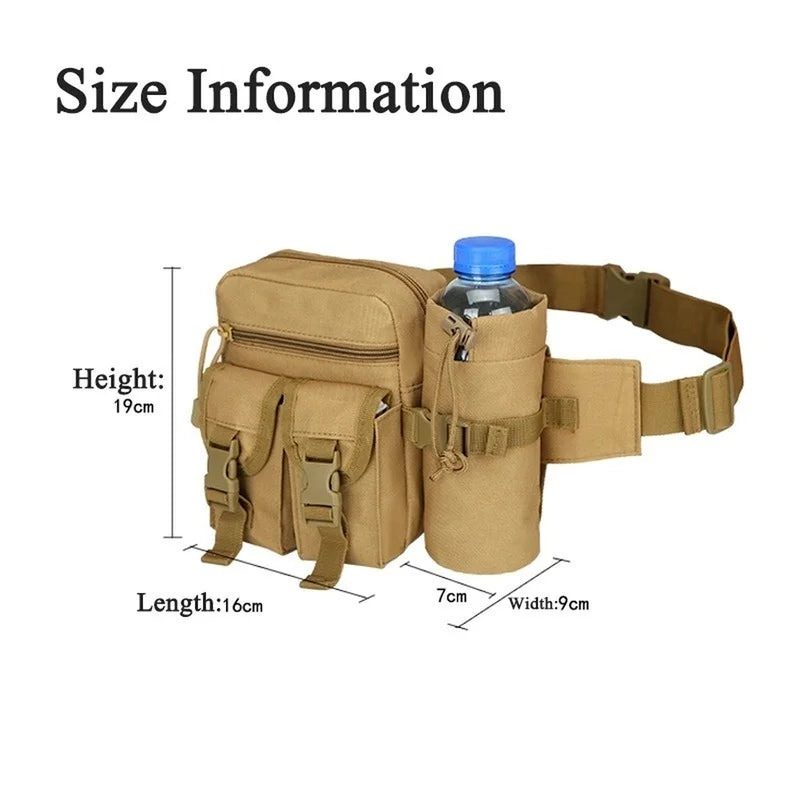 Men's Tactical Casual Fanny Waterproof Pouch Waist Bag Packs Outdoor Military Bag Hunting Bags Tactical Wallet Waist Packs