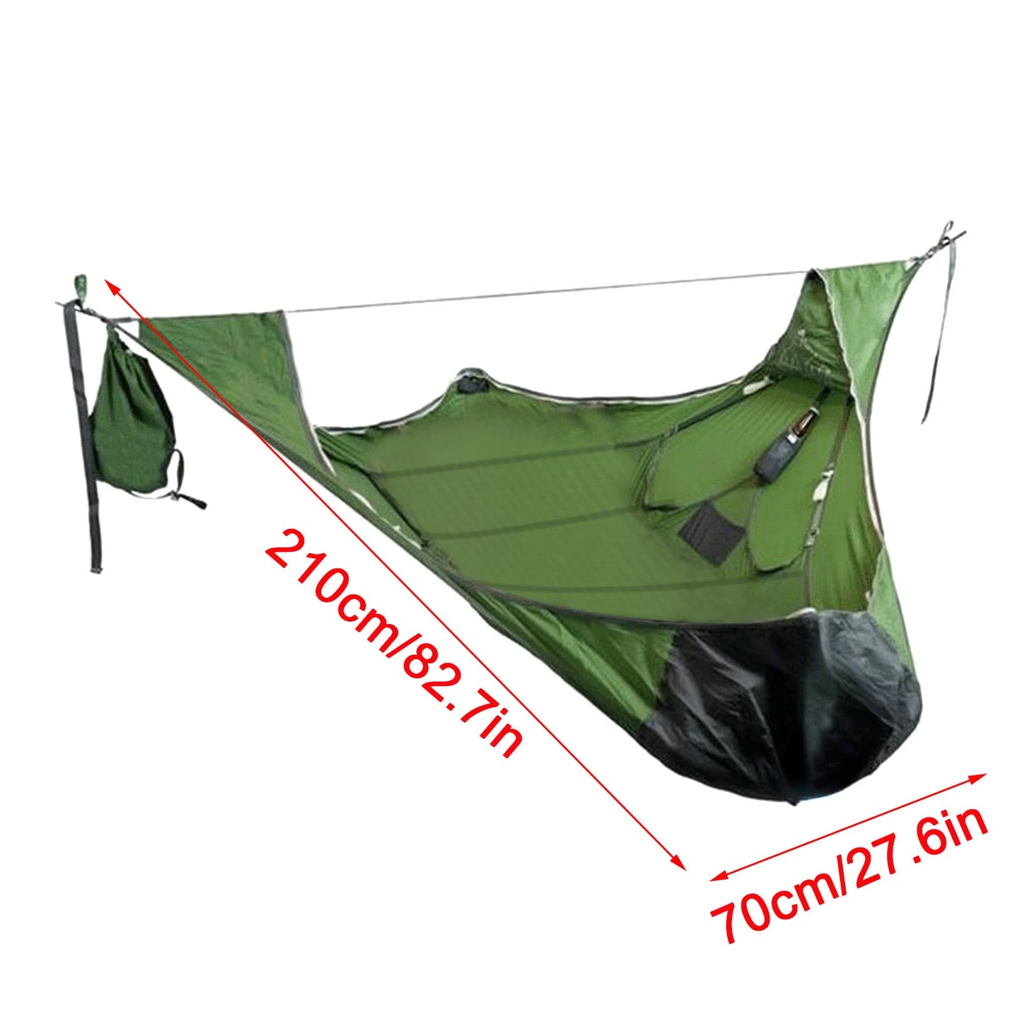 Outdoor Camping Hanging Hammock Multi-person Swing Anti-tear with Mosquito Net Flat Lay Hammocks Climbing Station Sleeping Bag