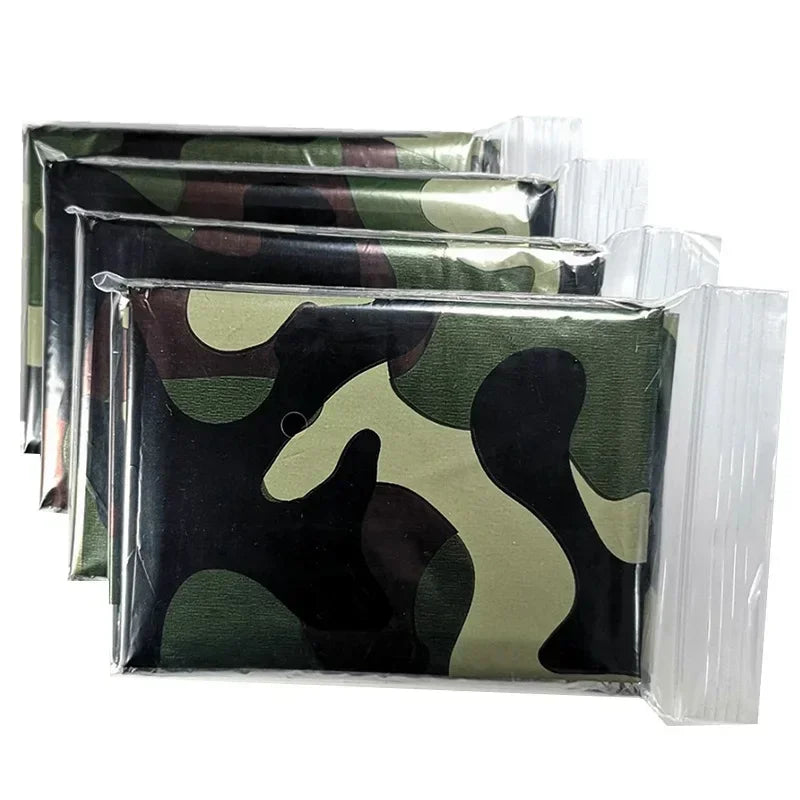 1pcs Camouflage Outdoor Camping Survival Sun Tent Shelter Tarp Portable Lightweight Rainproof Mat RainTent Tarp Shelter