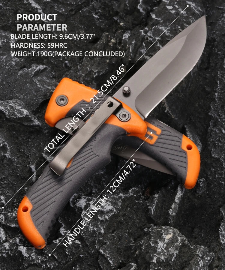 High quality outdoor camping hunting survival Tactics Pocket EDC tools Folding knife, barbecue knife