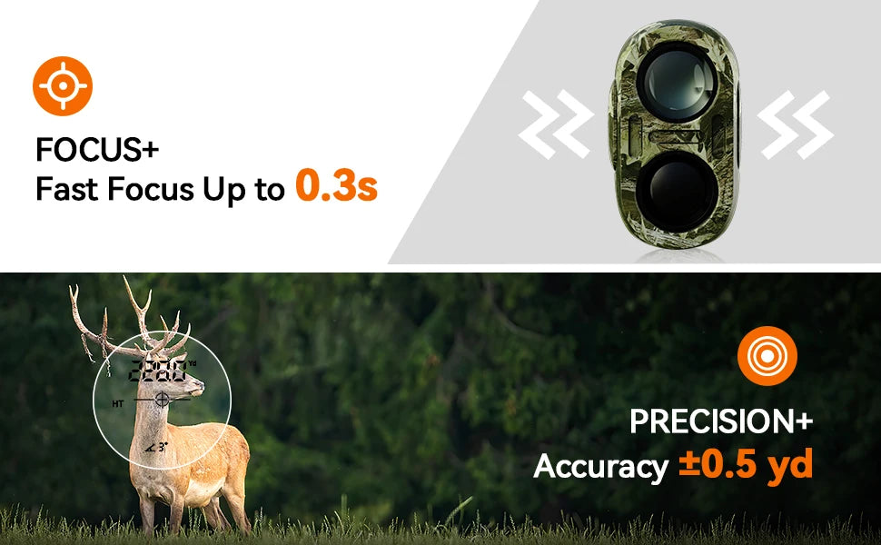 Mileseey PF2E Laser Rangefinder 400m 600M Yard/M  Mini 6x Telescope Distance Meter Angle Speed Measure For Golf,Hunting Finder