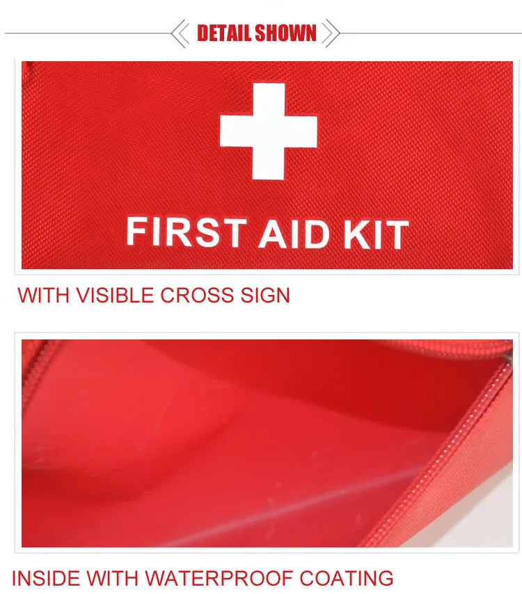 50pcs Set Portable First Aid Kit Red Car Emergency Kit Accessories For Home Family Travel Outdoor Emergency Medical Treatment