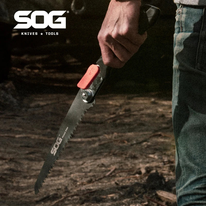 SOG Hand Tools Folding Saw Wood Saw 8.25" Blade Portable Gardening Woodworking Tool Outdoor Survival Camping Equipment - F10N-CP