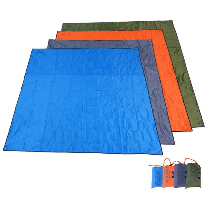 Tent Tarp 215 X 215cm Camping Mat Large Waterproof Oxford Cloth  Material Camping Picnic Beach Moisture-Proof Mat sunshade