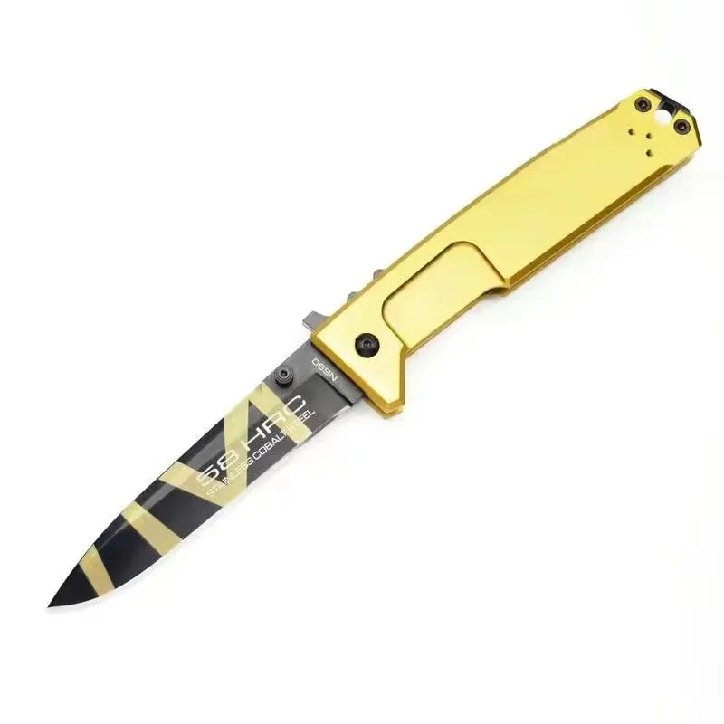 Field fishing Folding knife Outdoor knife Hunting knife Handy sharp fruit knife bread slicing knife emergency rescue tool