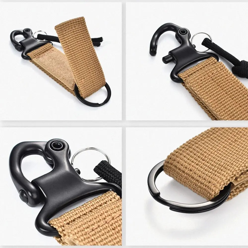 Attach Belt Clip Outdoor EDC Clasp Webbing Backpack Strap Tactical Holder Hooks Quickdraw Carabiner Water Bottle Hanger