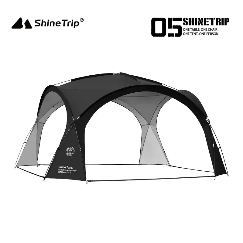 ShineTrip Outdoor Round Dome Canopy Tent Multiplayer Waterproof Sunproof Camping Oversized Enclosure Fabric  Mesh Dome Set