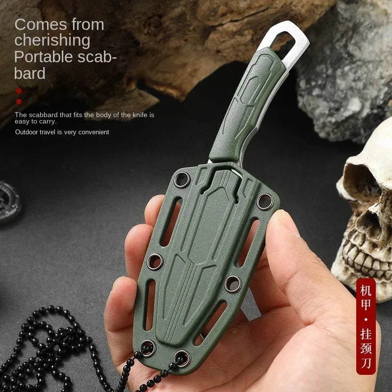 2024New mini knife EDC necklace knife outdoor multifunctional tactical neck knife portable camping