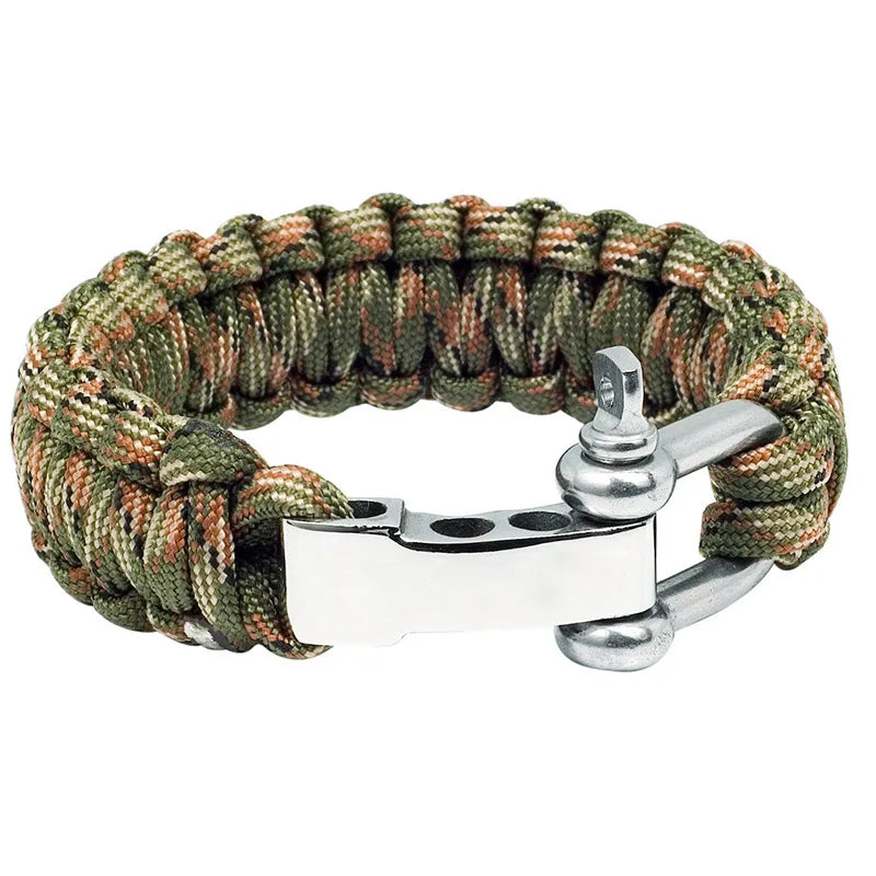 Paracord Bracelet-Bronze USA Flag Survival Bracelet Gifts for Military Veterans Gifts -3 Adjustable Sizes  - Bracelets for Men