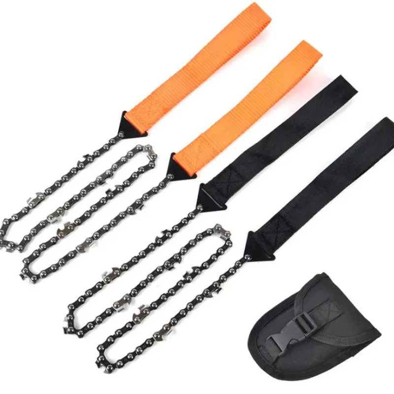 24 Inch Pocket Chain Saw Hand ChainSaw 65 Manganese Steel Outdoor Wood Cutting Chain Saw Emergency Camping Hiking Survival Tool