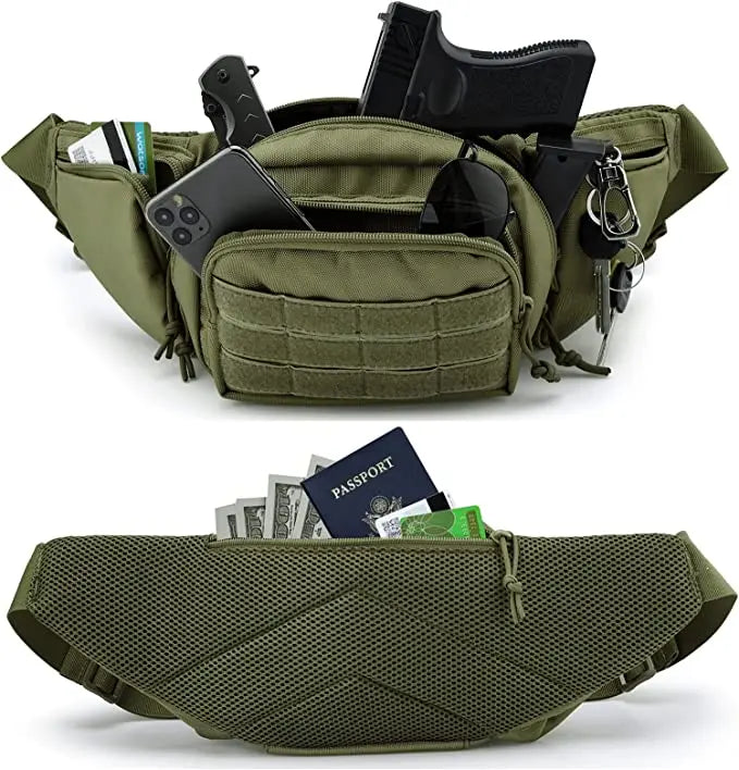 Gun Holster Fanny Pack Fits Glock K Ruger S&W M&amp P Shield Taurus Sig Sauer Springfield Beretta Kimber Walther