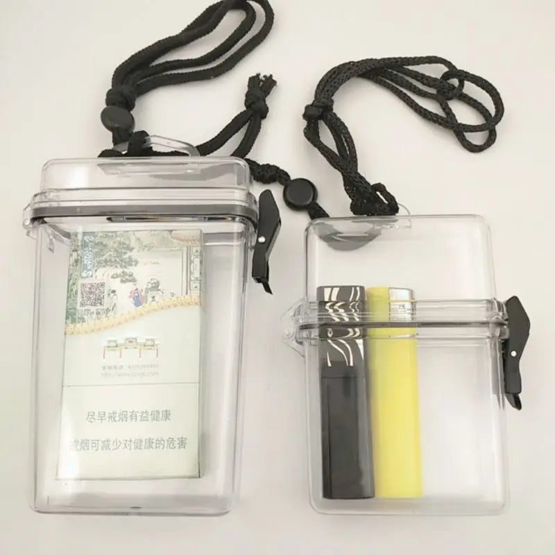 Cigarette for Case Box Chain Neck-hung Plastic Transparent for Camping, Rafting Drop Shipping