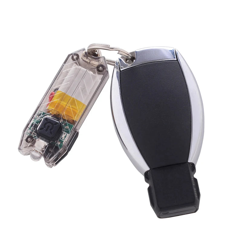 1pc Portable 45LM 2 Modes LED Light Keychain Mini Flashlight Rechargeable USB Torch LED Light Key Chain Camping Outdoor Tools