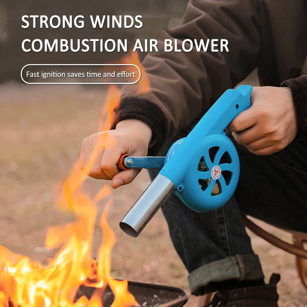 Portable Hand Crank Fan BBQ Fan Manual Air Blower Fast Fire Starter Grill Picnic Barbecue Outdoor Camping Stove Accessories