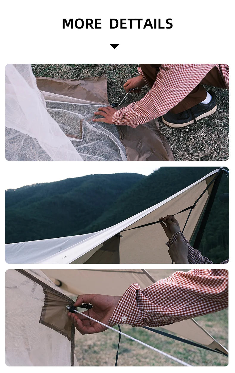 BLACKDEER Summer Canopy Anti-mosquito Mesh Tent 5-8 People Field Camping Picnic Ventilation Tent