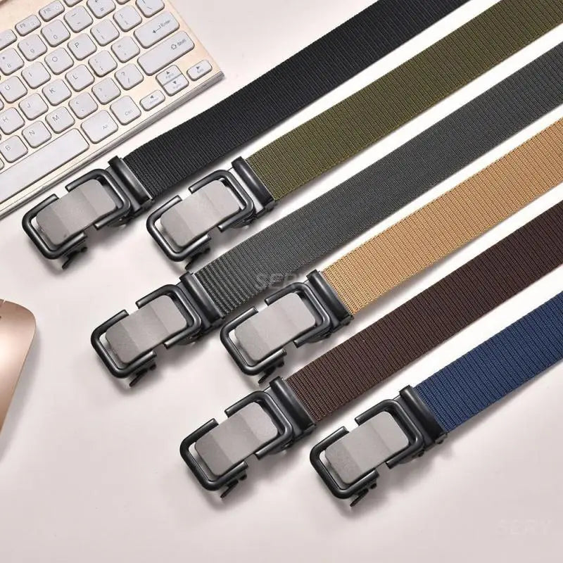 Nylon Belt Adjustable Automatic Buckle 120cm Long Belt Sports Accessories Outdoor Equipment Customer Favorite Mens Belt Belt