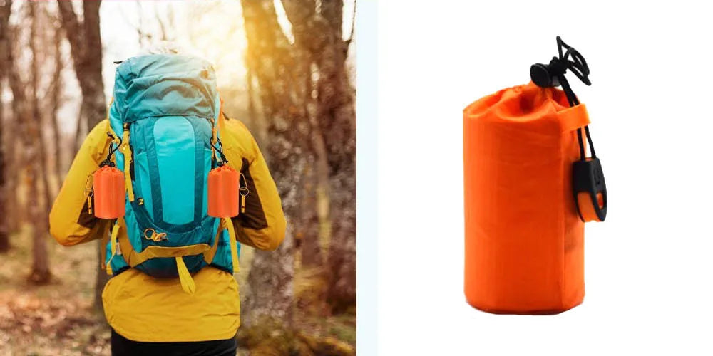 1pcs Portable Waterproof Emergency Survival Sleeping Bag Outdoor Camping Gear Thermal Sack First Aid Rescue Kit Mylar Blanket