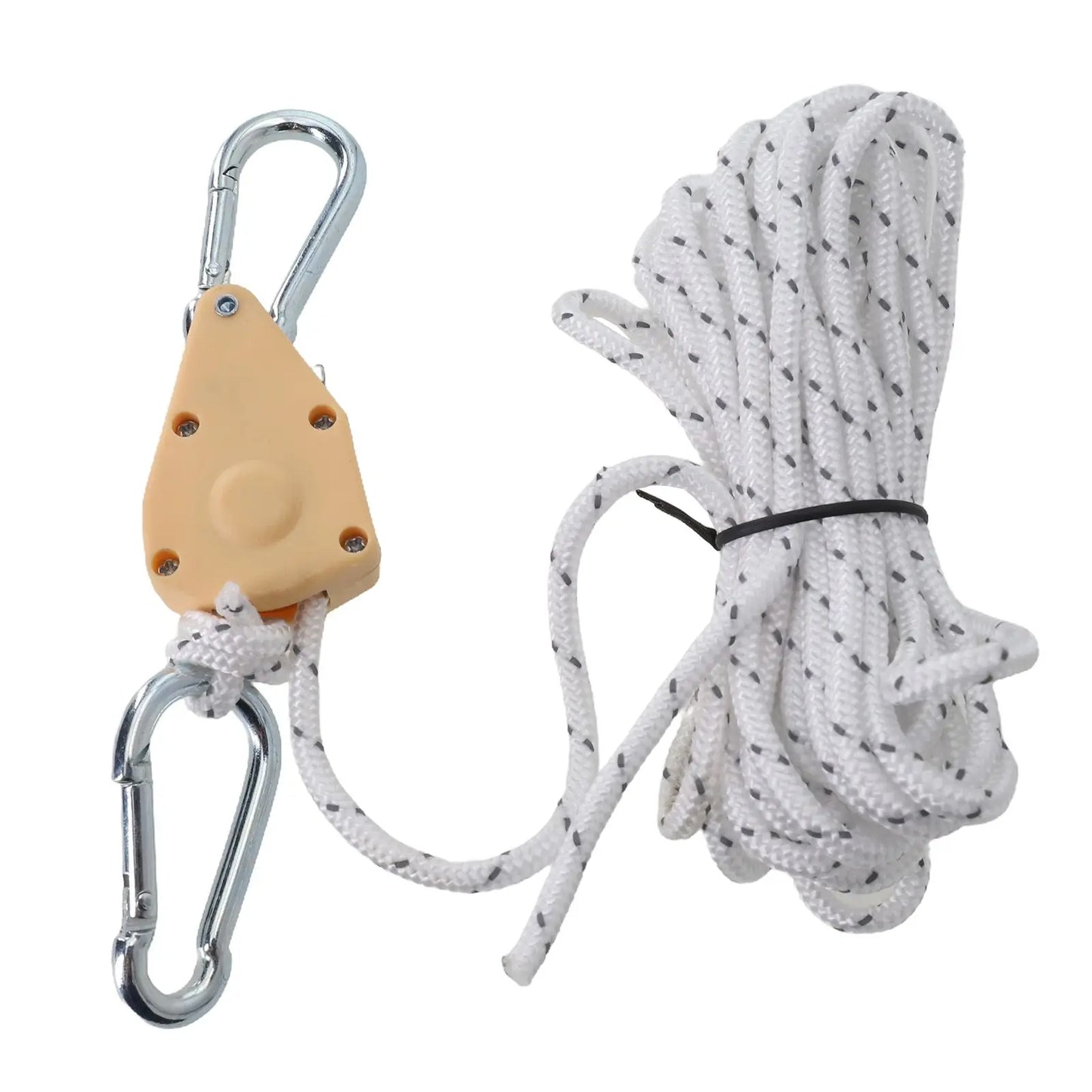 Secure and Fast Locking Tent Rope Hanger, Adjustable Lanyard Pulley Hook, Perfect for Outdoor Adventures and Sleeping Bags