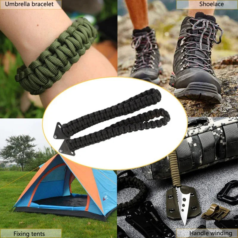 11 Tooth Handheld Chains Saw Portable Survival Hand Zipper Saw Wire Saw Outdoor Hiking Wood Cutting Tool with Bag Camping Gear