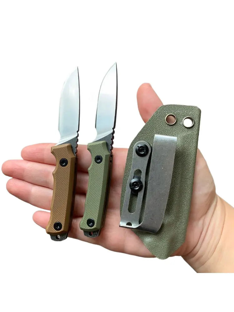 G10 Handle Outdoor Camping Survival Fixed Blade Straight Knife 420 Stainless Steel Sharp Neck Knives With Kydex Sheath