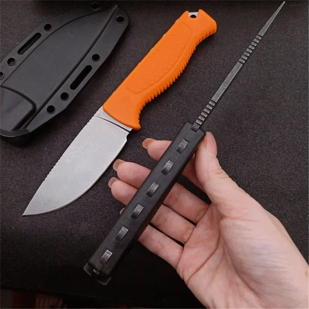 BM 15006 Fixed Straight EDC Knife S30V Blade Santoprene Handle Survival Hunting Camping Pocket Knife Outdoor Utility Hand Tools