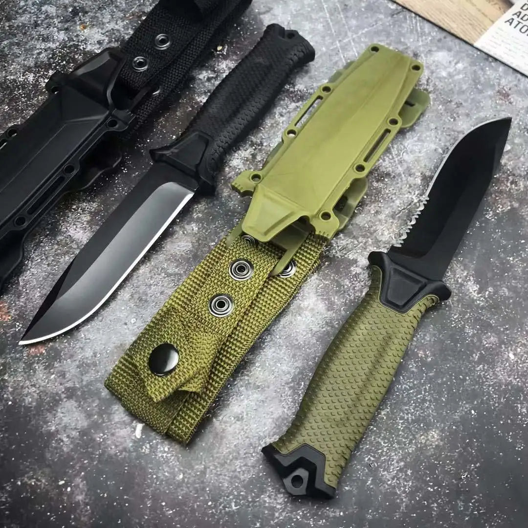 GB Stainless Steel Outdoor Survival Knife Portable Camping Pocket Knife Military Tactical Knives Bushcraft Survival Hunting EDC