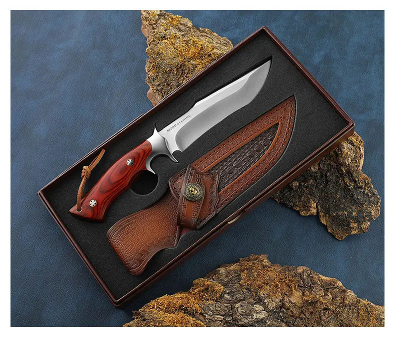 Lion King Outdoor Straight Knife Camping Survival Knife Defense Knife Mini Pocket Knife Wilderness Survival Knife m390