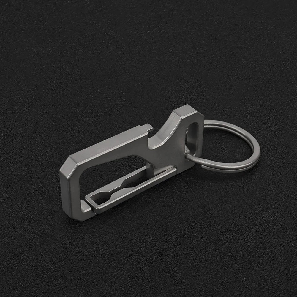 Lightweight Portable Titanium Alloy Buckle Hang Waist Key Chain Outdoor Tool EDC