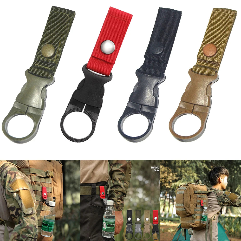 Versatile Nylon Webbing Water Bottle Holder Camping Gear For Backpacks Bikes Belts 14x2.5cm Outdoor Adventure Accessory