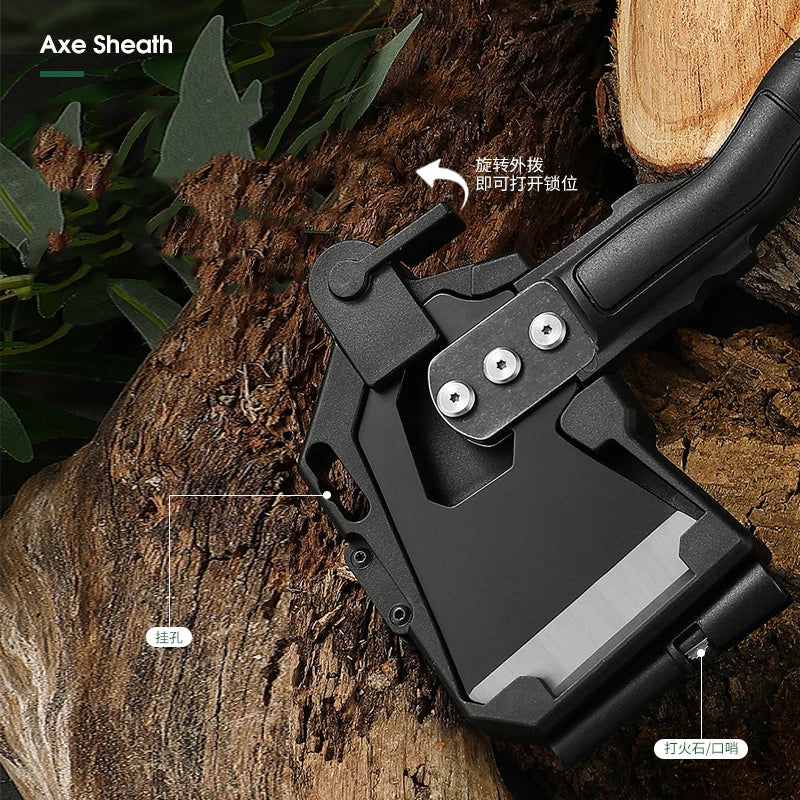 Multifunctional Axe Outdoor Camping Tactical Axe Survival Vehicle Tool Fire Axe with Saw Camping Hand Axe