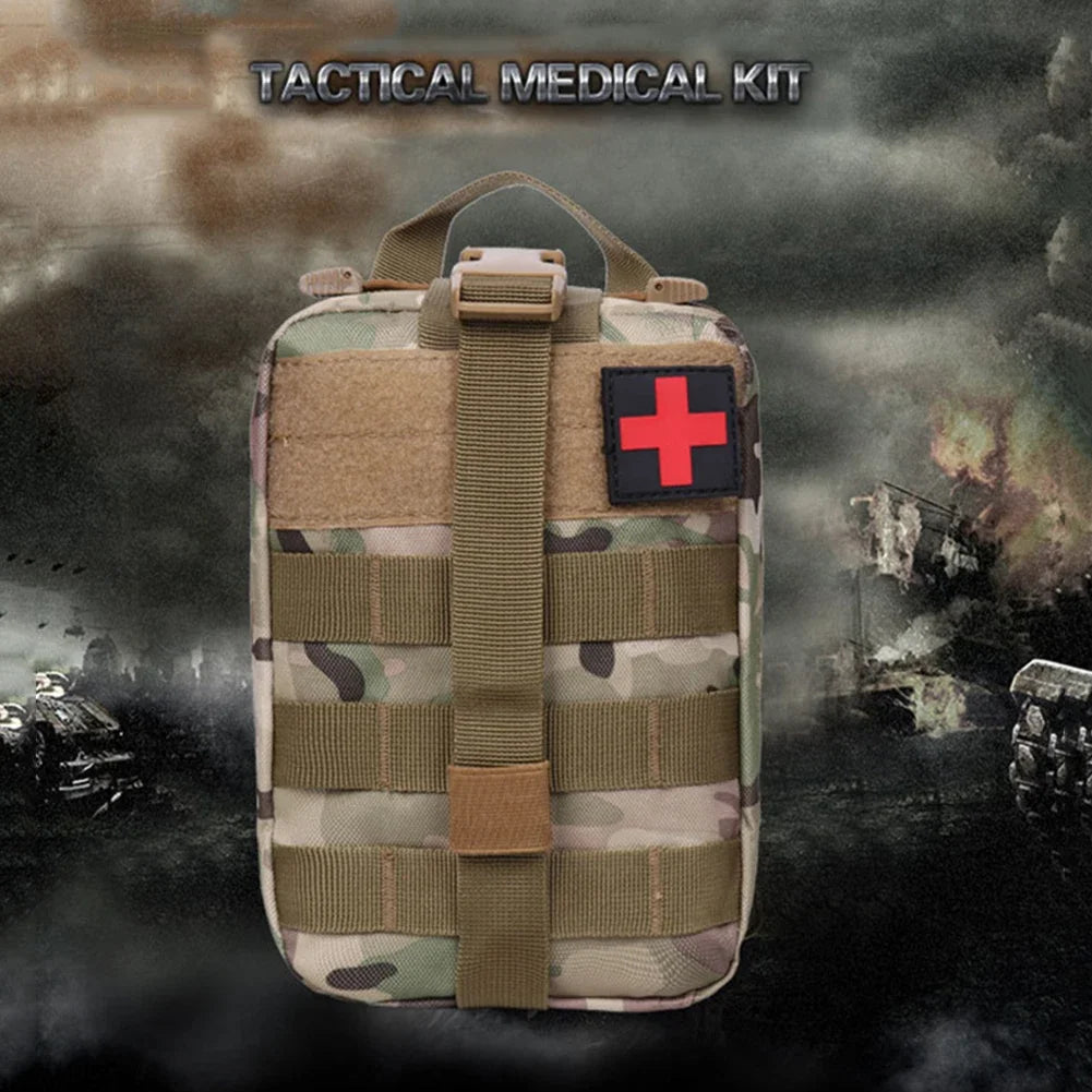 First Aid Kit Camping Tactical Medical EDC Pouch Emergency Survival Kit Outdoor Hunting Medical Bag 1000D Nylon Bag Waist Pack