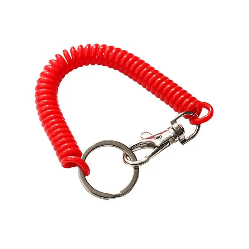 1PCS Tactical Retractable Spring Elastic Rope Security Gear Phone Tool Lanyards Keychain Anti-lost Outdoor Tool Portable Fi B8L7