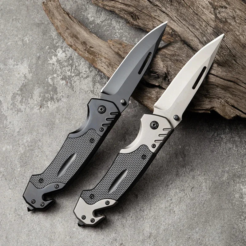 Outdoor Stainless Steel Folding Knife High Hardness Portable EDC Camping Pocket Knife Hiking Travel Self Defense Survival Knife