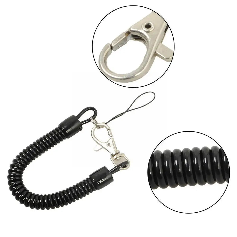 1PCS Tactical Retractable Spring Elastic Rope Security Gear Phone Tool Lanyards Keychain Anti-lost Outdoor Tool Portable Fi B8L7