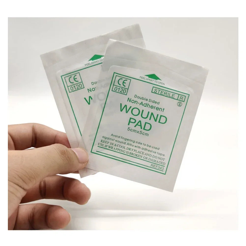 50/100pcs Sterile Medical Gauze Pad Wound Care Supplies Gauze Pad Cotton First Aid Waterproof Wound Dressing