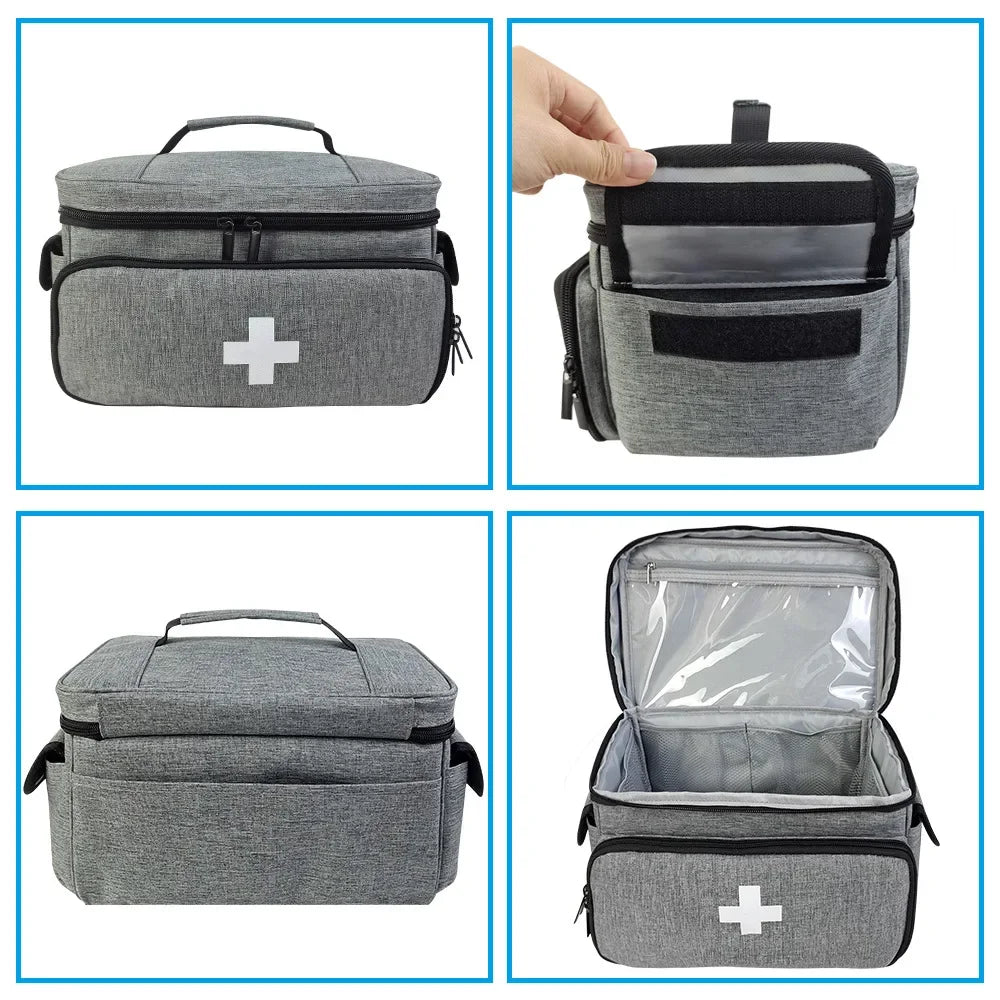 Travel First Aid Kit Bag for Home Medical Carry Bag Multifunctional Storage Organizer Layered Medicine Boxes Medicine Cabinet