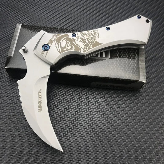 Tactical Wartech Scythe Ninja Folding Blade Claw Knife 420 Steel Death Pocket Karambit Knives Outdoor Camping Hunting EDC Tools