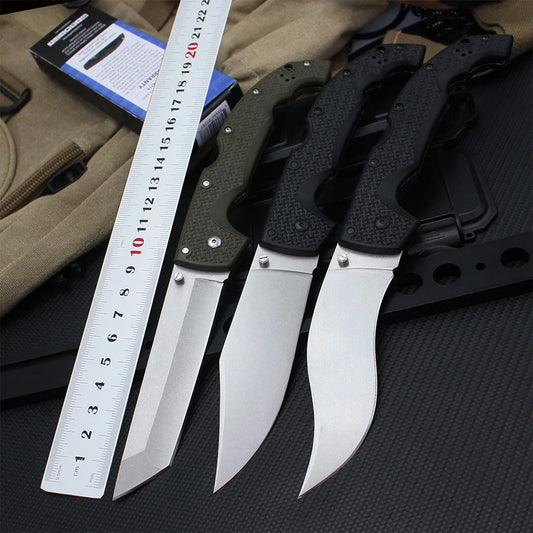 Voyager 12.26'' Large Multipurpose Combat Folding Knife 9cr18mov Blade Outdoor Military Survival Rescue Hunting Knives EDC Tools