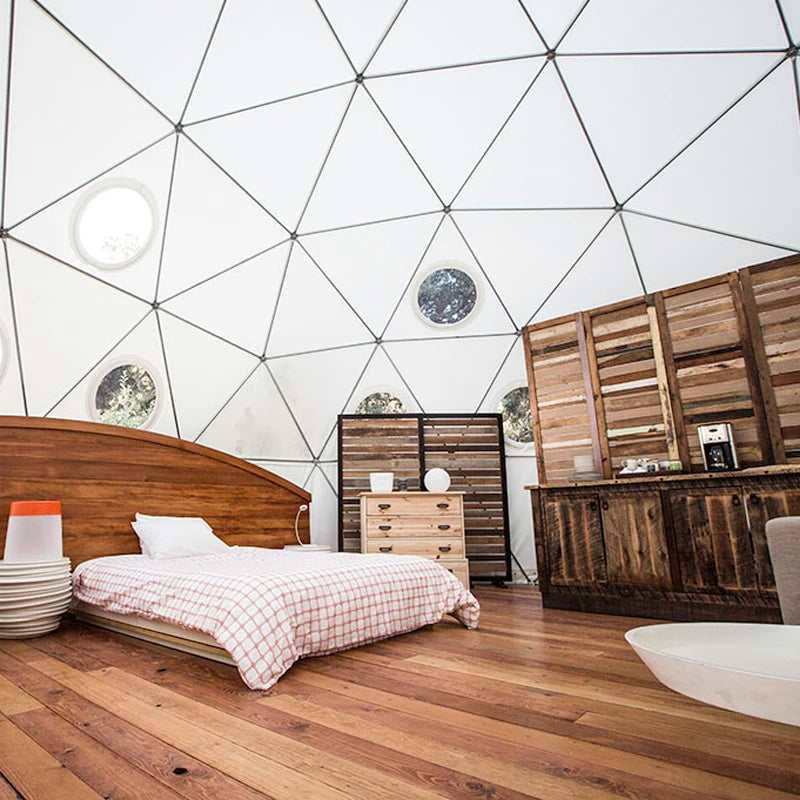 26ft Outdoor Geodesic Dome Luxury Glamping Tent Hotel With Bathroom