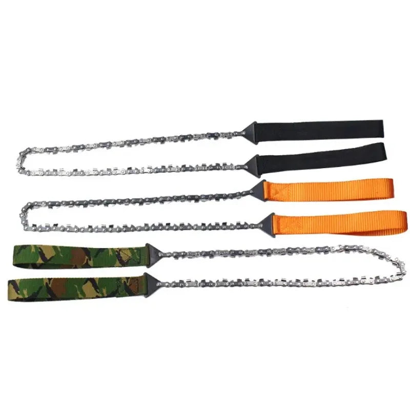 24 Inch Pocket Chain Saw Hand ChainSaw 65 Manganese Steel Outdoor Wood Cutting Chain Saw Emergency Camping Hiking Survival Tool