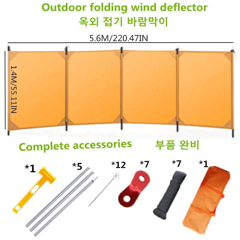 Folding Windproof Shield Tarp Outdoor Camping Windscreen Gas Stove Burner Windshield Shelter Wind Picnic Camping Large Panel