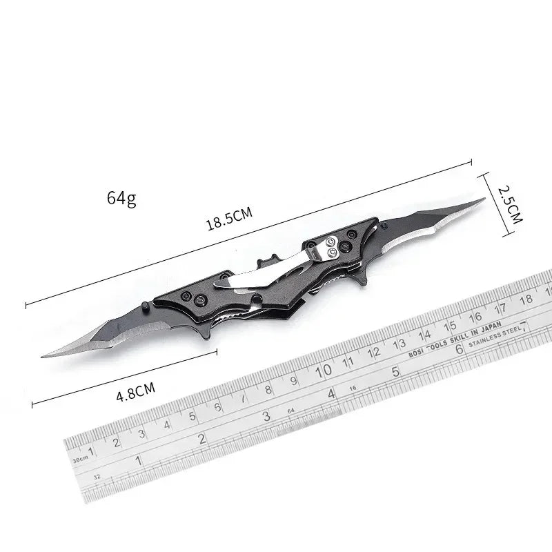 Bat folding Mini Stainless Steel Folding Knife Portable EDC Pocket Knife Multi-purpose Cutting Knife for Box Cutter Camping