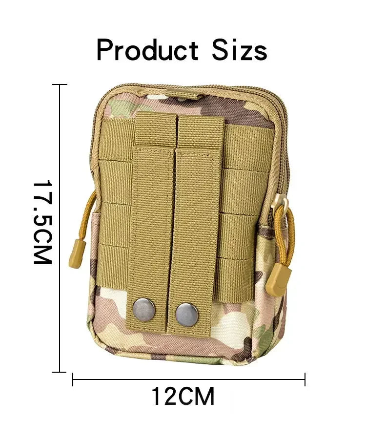 Men Molle Pouch Belt Waist Bag Edc Phone Pocket Pack Running Camping Bags Soft Back Hunting Accessories