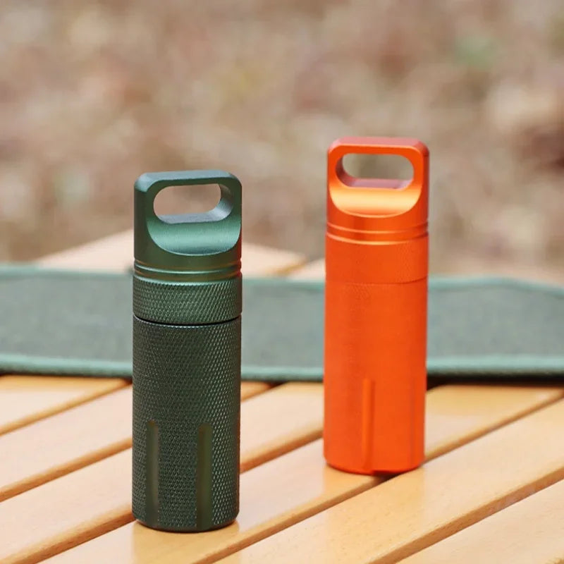 EDC Waterproof Survive Seal Box Container Capsule Dry Bottle Case Otdoor Hike Camp Medicine Match Pill Holder Storage Trunk