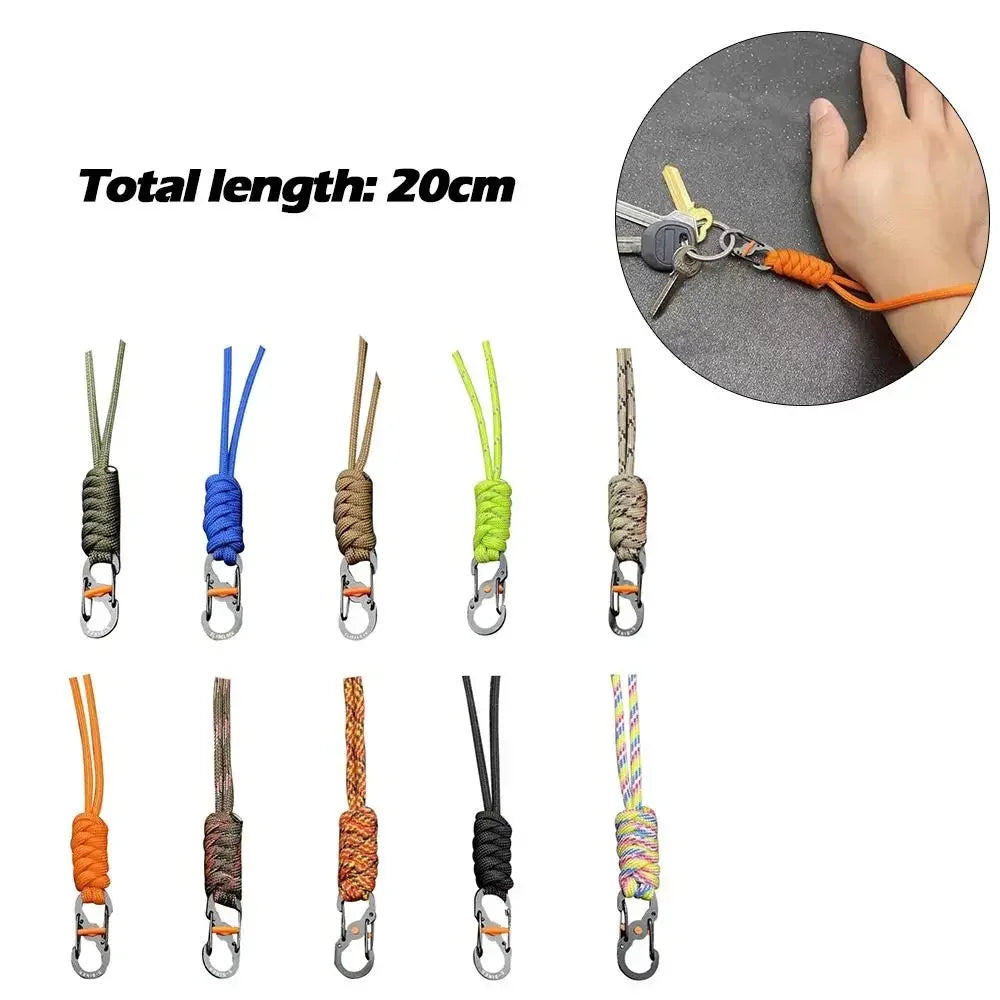 1PC Anti-Theft 8-Figure Umbrella Rope Hand-Woven Keychain Outdoor Wrist Camera Lanyard Anti-Loss Key Rope ID Belt