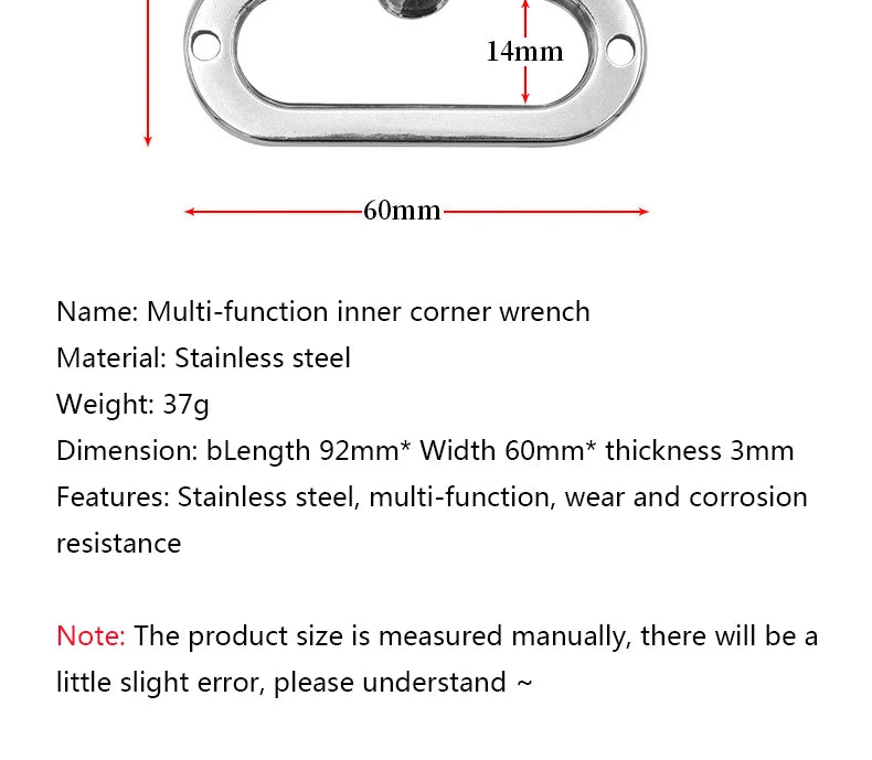 Outdoor camping supplies EDC stainless steel self-defense spikes multi-function tool wrench