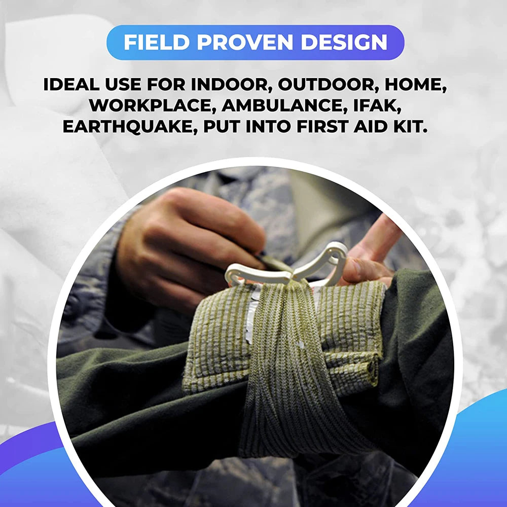 4/6in Israeli Bandage Wound Dressing Emergency Combat Compression Tactical Trauma First Aid IFAK Trauma Military Medical