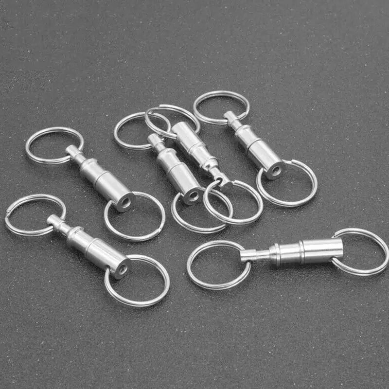 Double Head Key Keychain Outdoor Tactical EDC Survival Hanging Car Camping Carabiner Climbing Hiking Locking Padlock L0O6