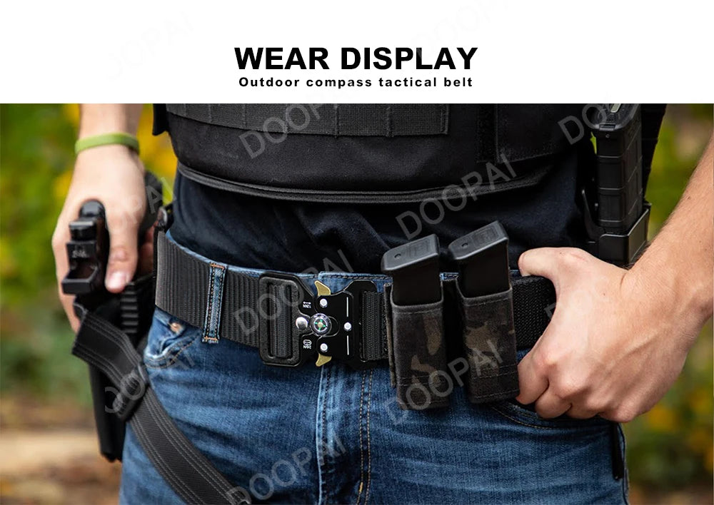 Men's Belt Army Outdoor Hunting Compass Tactical Multi Function Combat Survival Marine Corps Canvas For Nylon Male Luxury Belts