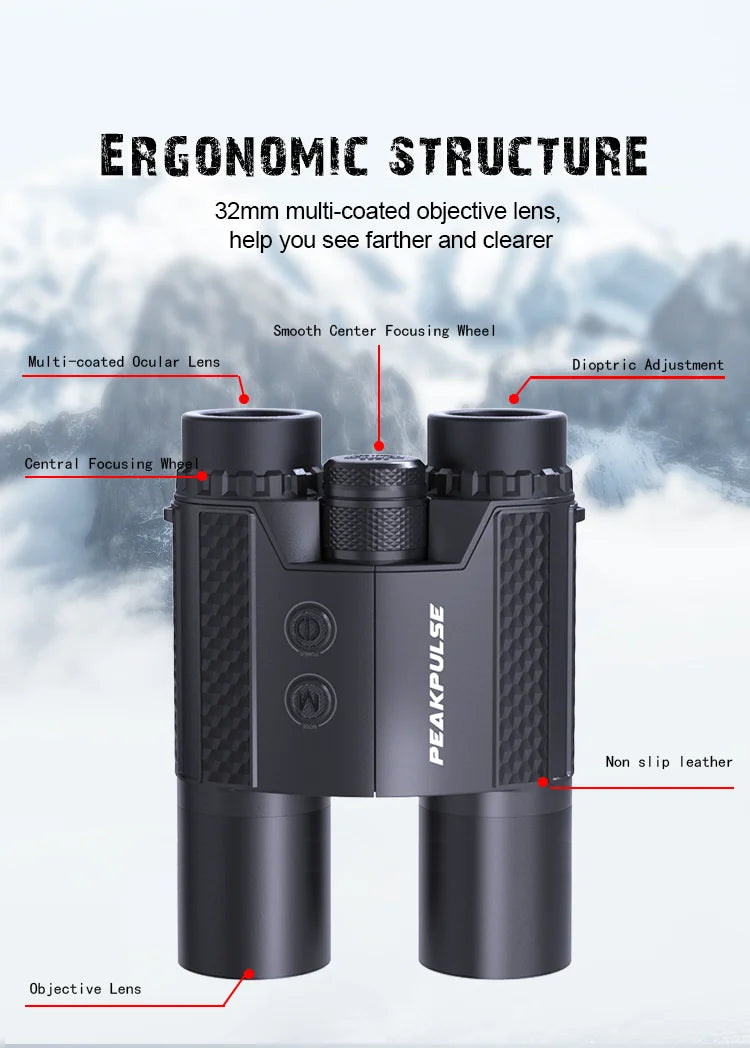 ARTBULL Binoculars Rangefinder Outdoor Hunting Laser distance meter 2500M